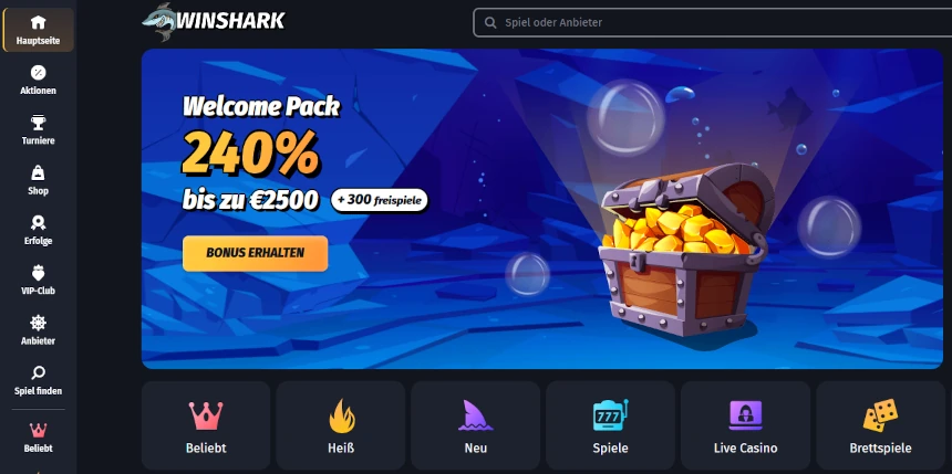 WinShark legales Online-Casino