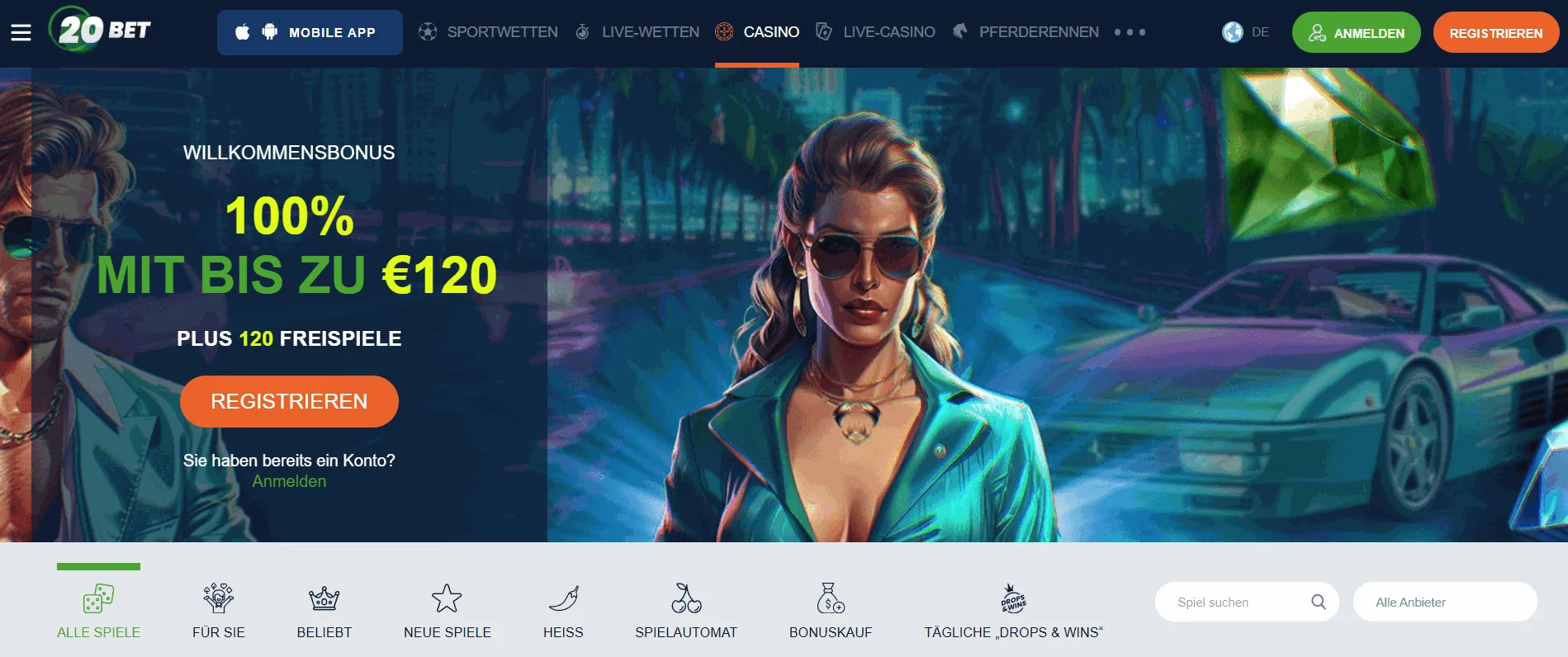 20Bet Casino 1 Euro Einzahlung